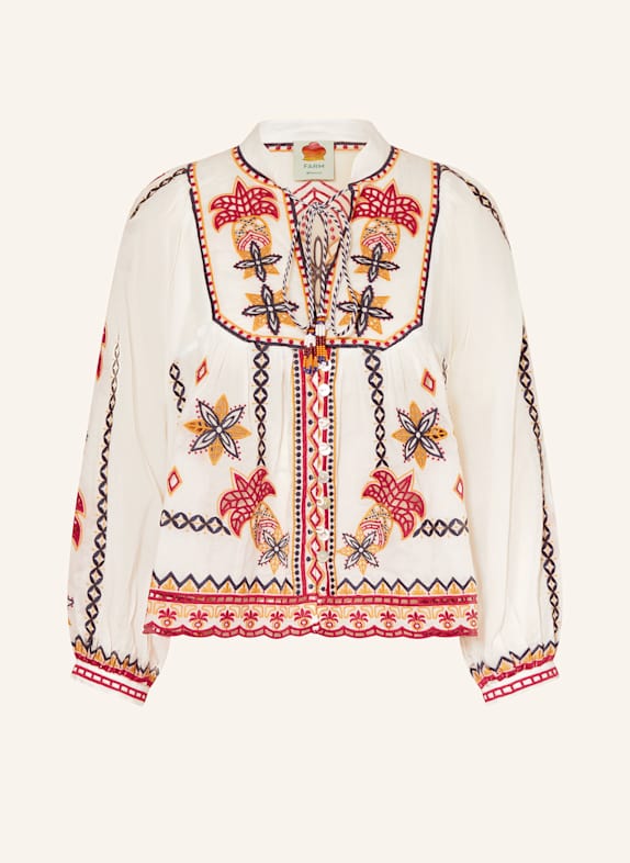 FARM RIO Bluse MARYS TILES WEISS/ ROT/ DUNKELBLAU