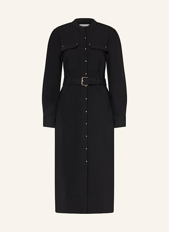 REISS Kleid mit Nieten SCHWARZ