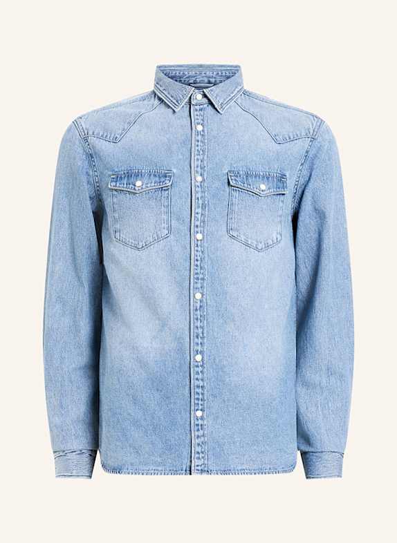 ALLSAINTS MACGOWAN relaxed fit denim shirt BLUE