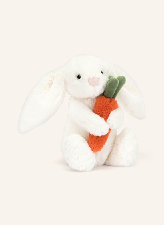 Jellycat Plyšový zajíc BASHFULL CARROT BUNNY LITTLE BÍLÁ/ ORANŽOVÁ