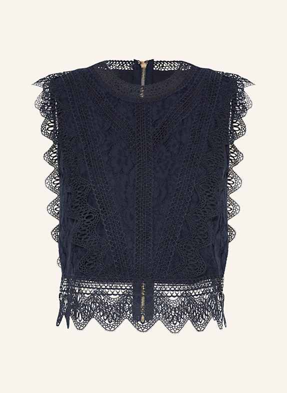APART Cropped-Top aus Spitze DUNKELBLAU