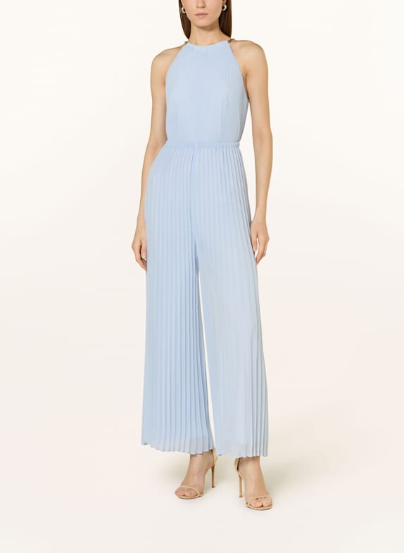 APART Jumpsuit with pleats LIGHT BLUE