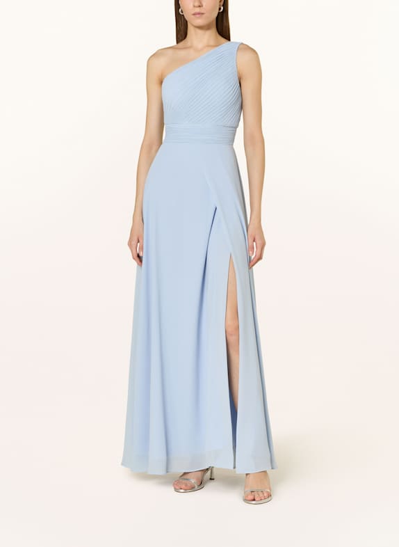 APART One-Shoulder-Kleid mit Plissees HELLBLAU