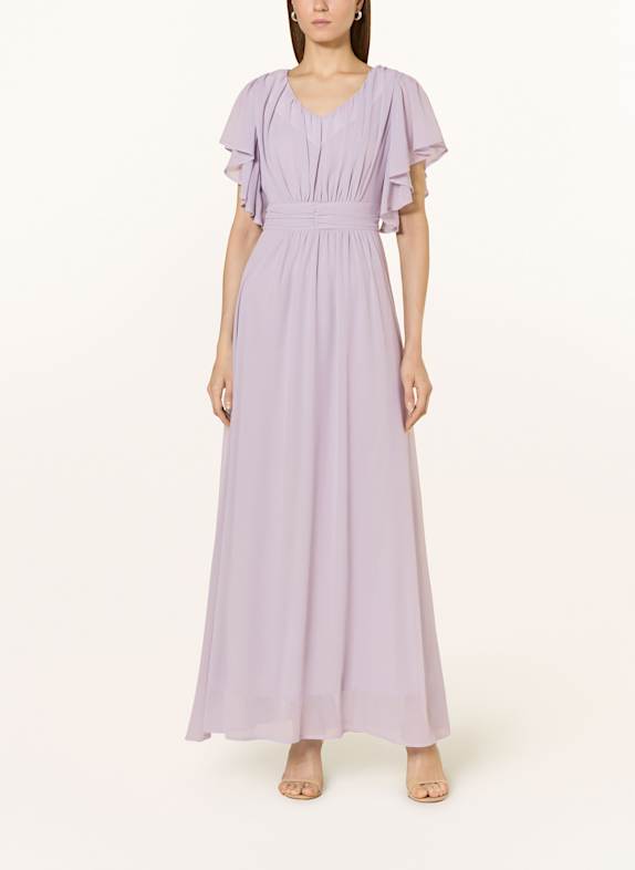 APART Abendkleid mit Rüschen und Volants HELLLILA