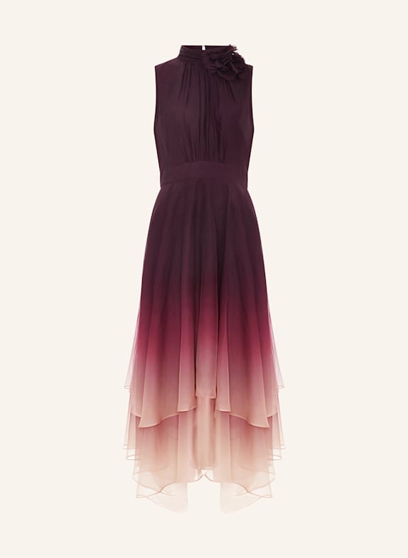 Phase Eight Kleid MAYBEL mit Cut-out und Plissees DUNKELLILA/ ROSÉ