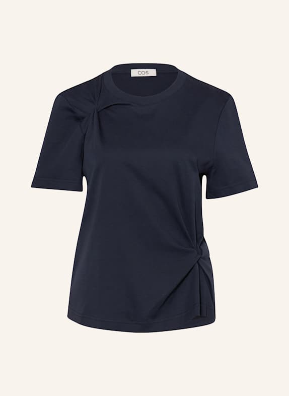 COS T-shirt GRANATOWY