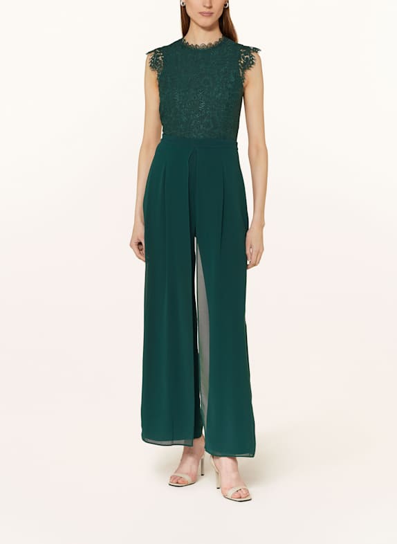 APART Jumpsuit with lace DARK GREEN