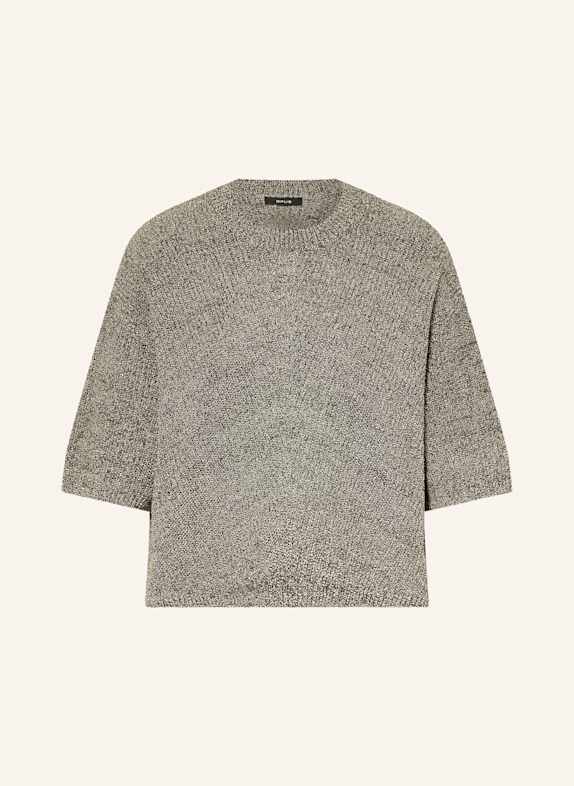 OPUS Strickshirt PAUDIE SCHWARZ/ WEISS