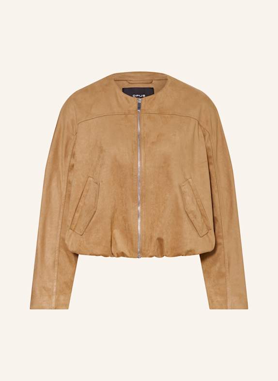 OPUS Blouson HAUDI in Lederoptik CAMEL