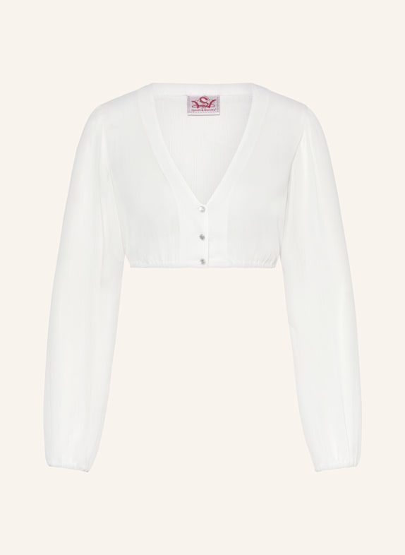 Spieth & Wensky Dirndlbluse EFEU WEISS