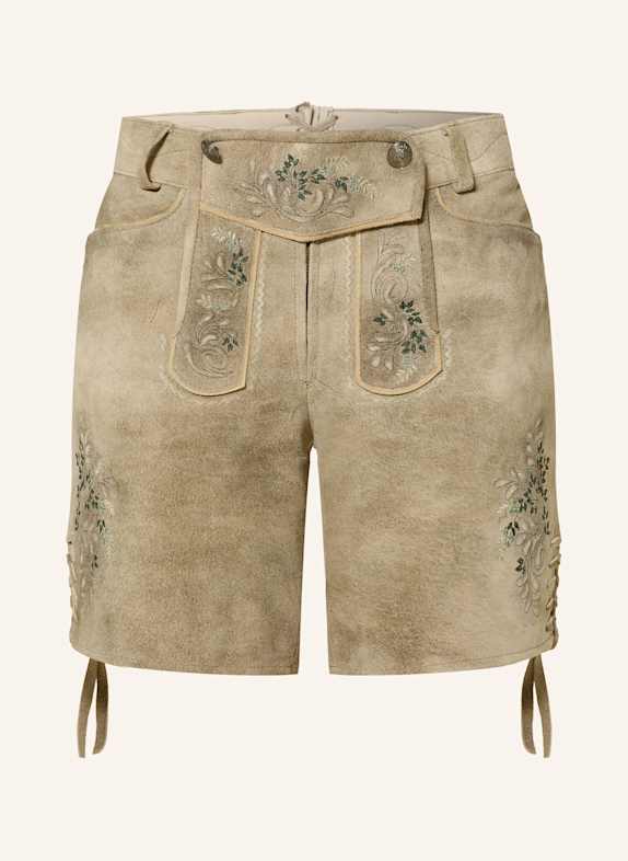 Spieth & Wensky Trachten-Lederhose FLOWER HELLGRÜN/ DUNKELGRÜN