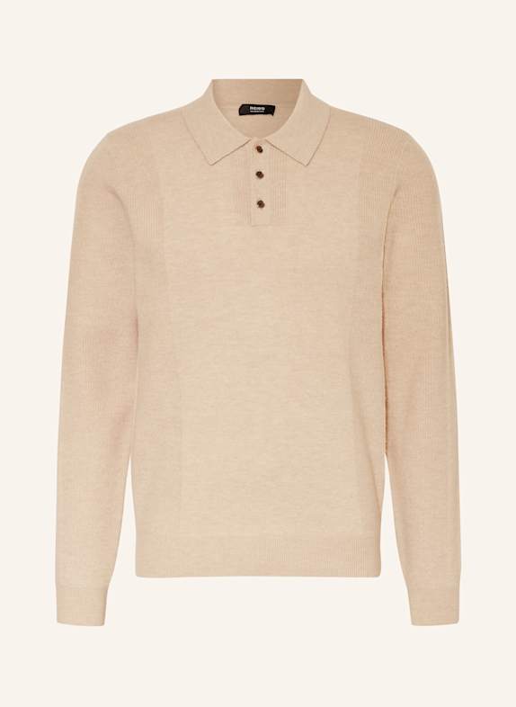 REISS Strick-Poloshirt KINGSLEY BEIGE