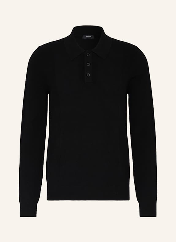REISS Strick-Poloshirt KINGSLEY SCHWARZ