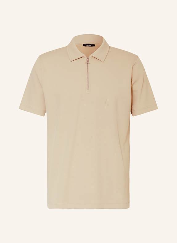 REISS Piqué polo shirt BEIGE