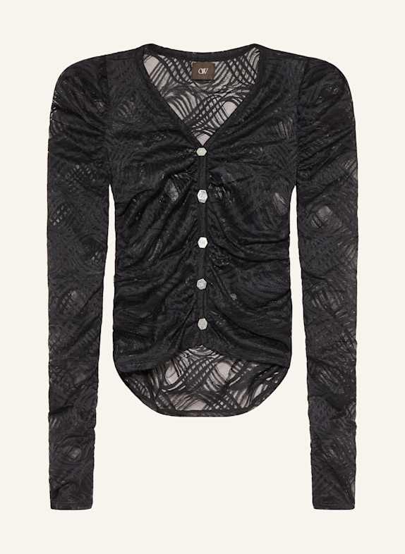 OW Collection Spitzenjacke WANTED SCHWARZ