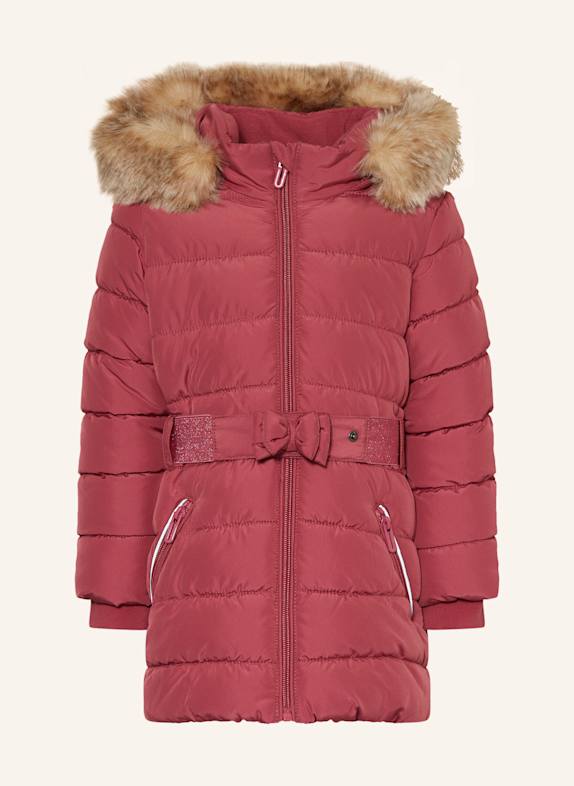 s.Oliver RED Steppmantel mit abnehmbarer Kapuze HELLROT