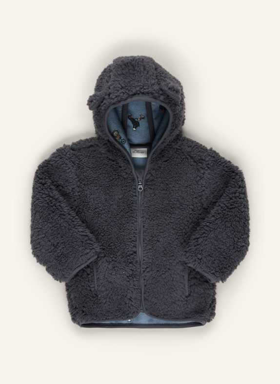 s.Oliver RED Teddyfell-Jacke BLAUGRAU