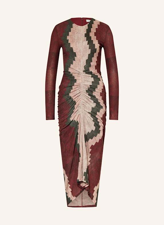 REISS Jerseykleid GEORGIA DUNKELROT/ DUNKELGRÜN/ HELLROT