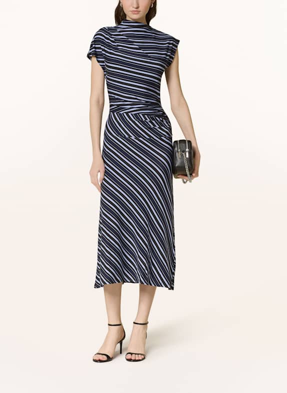 REISS Jerseykleid DILLON DUNKELBLAU / SCHWARZ / HELLBLAU