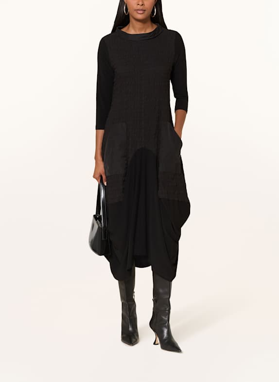 Joseph Ribkoff Kleid im Materialmix SCHWARZ