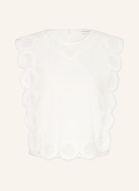 CLAUDIE PIERLOT Blusentop mit Lochspitze ECRU