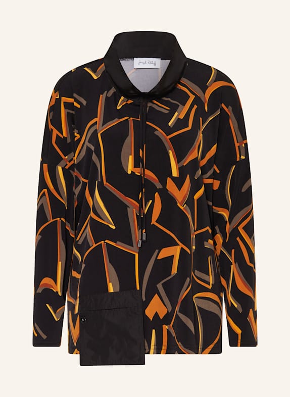 Joseph Ribkoff Longsleeve im Materialmix SCHWARZ/ DUNKELGELB/ KHAKI