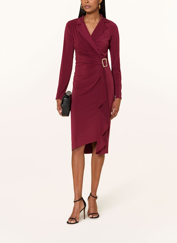 Joseph Ribkoff Kleid in Wickeloptik DUNKELROT