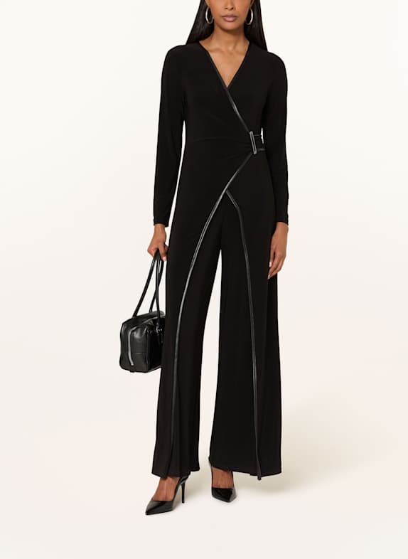 Joseph Ribkoff Jumpsuit in Wickeloptik SCHWARZ