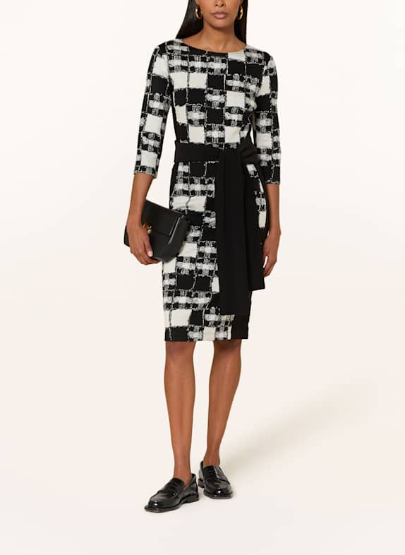 Joseph Ribkoff Strickkleid mit 3/4-Arm SCHWARZ / CREME