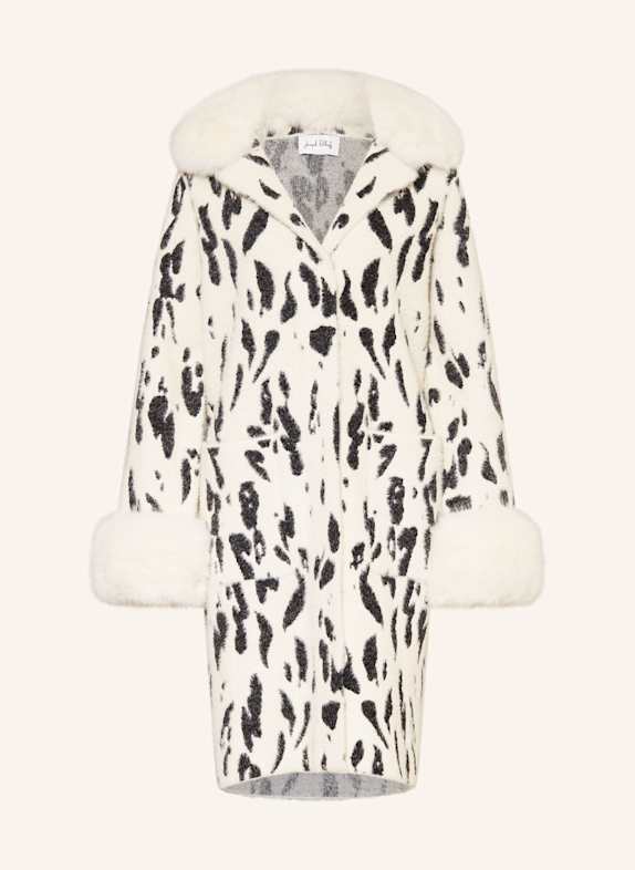 Joseph Ribkoff Mantel mit abnehmbarem Kunstfell WEISS / SCHWARZ
