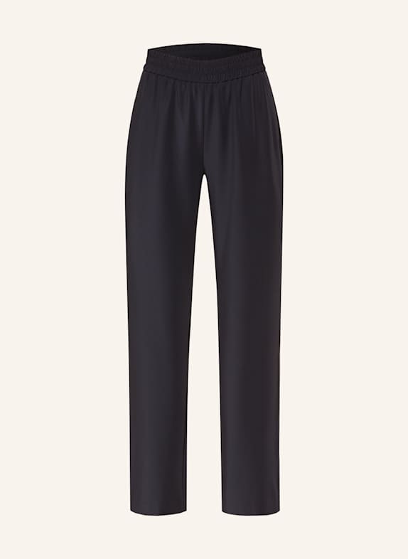 comma Satin trousers DARK BLUE