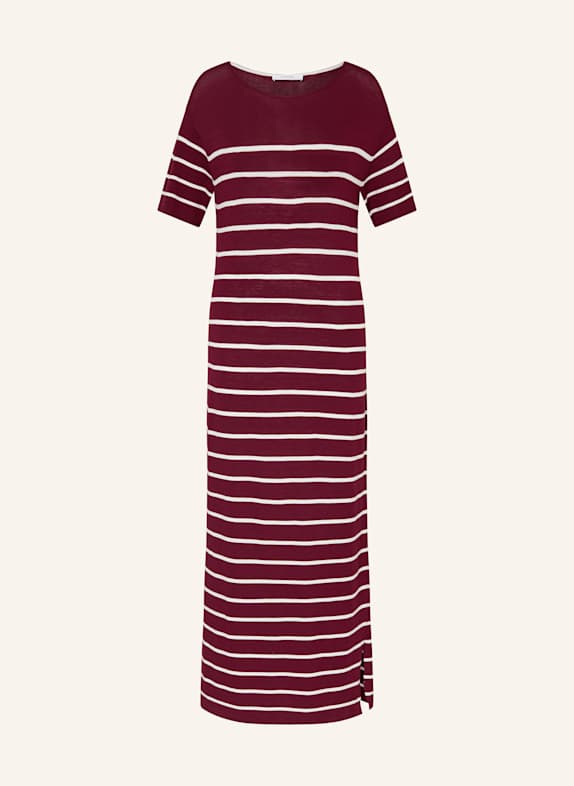 Tage kostenlose Rückgabe Strickkleid DUNKELROT/ WEISS