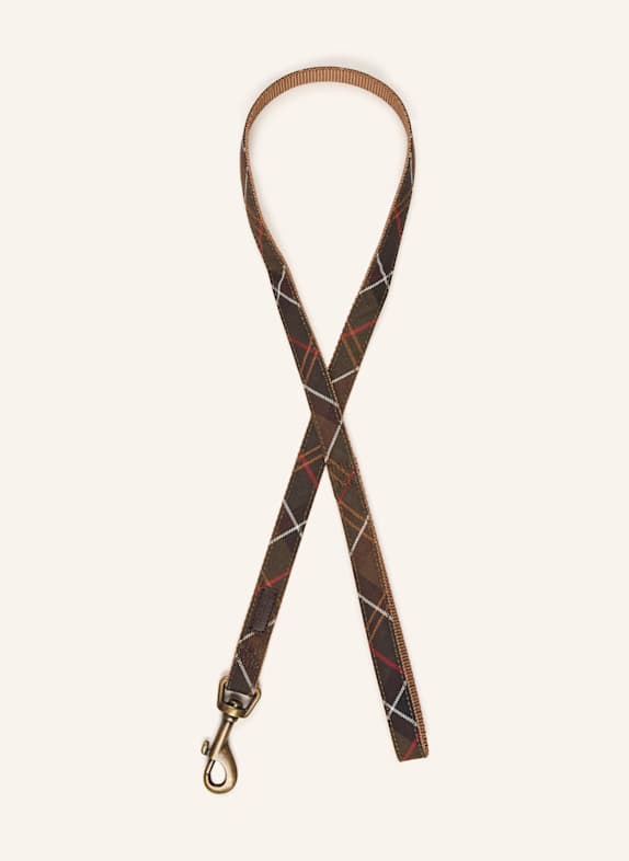Barbour Hundeleine WEBBING OLIV/ ROT/ GELB