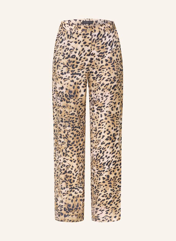 GUESS ENORA trousers BLACK/ LIGHT BROWN