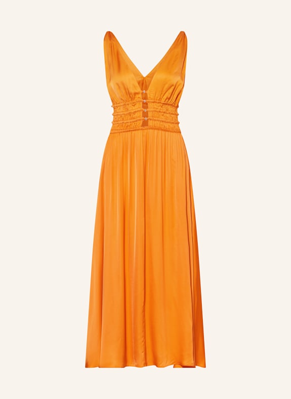maje Satinkleid mit Cut-outs ORANGE