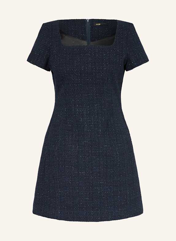 maje Bouclé-Kleid mit Glitzergarn DUNKELBLAU