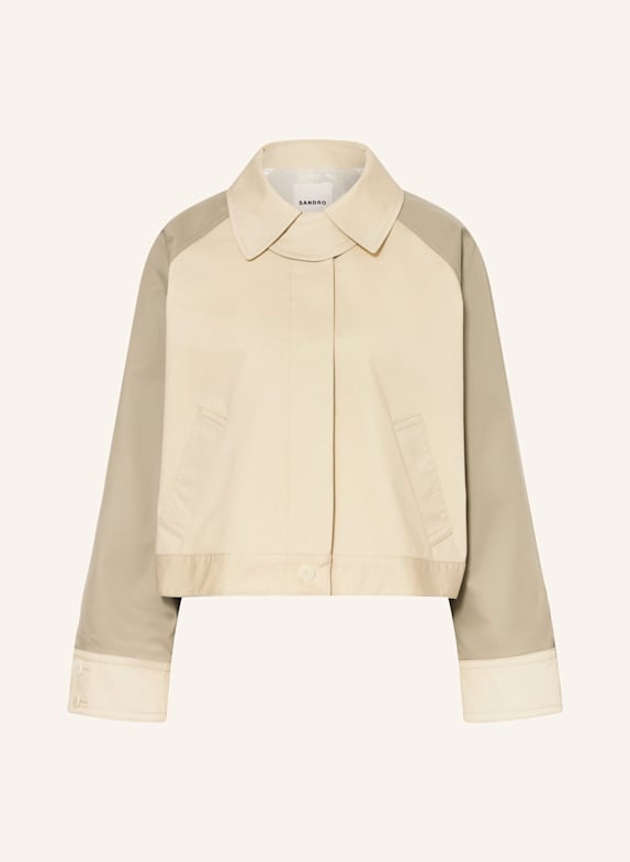 SANDRO Trench-Jacke CREME/ GRAU