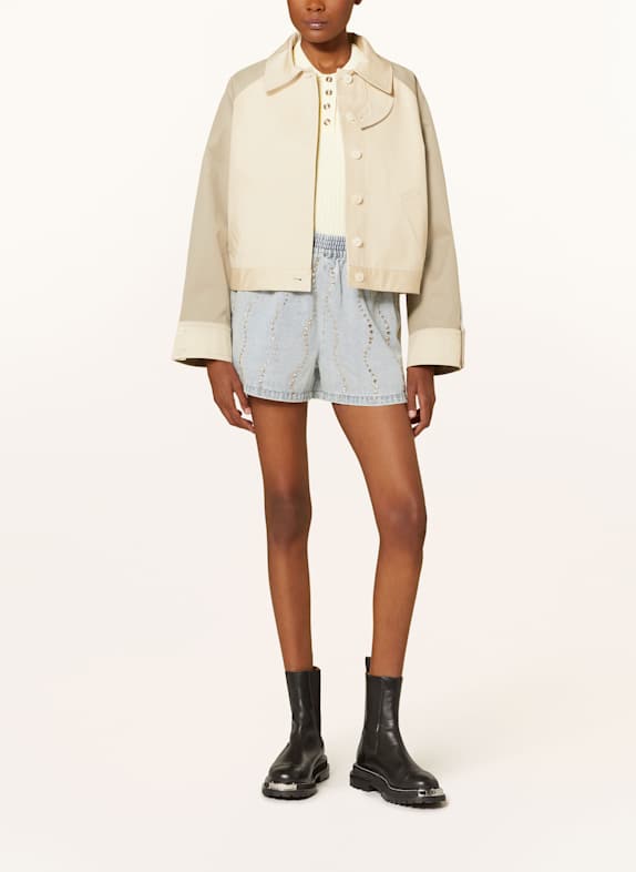 SANDRO Trench-Jacke CREME/ GRAU