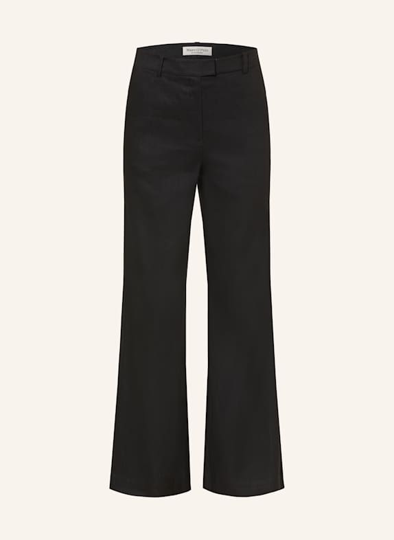 Marc O'Polo Marlenehose mit Leinen SCHWARZ