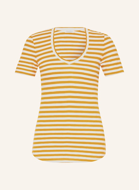 Marc O'Polo Strickshirt WEISS/ DUNKELGELB