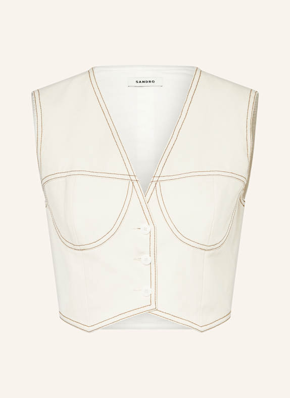 SANDRO Cropped-Weste CREME