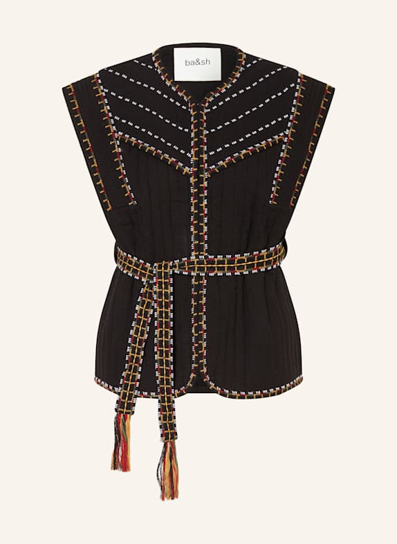 ba&sh Steppweste CLEVIE SCHWARZ