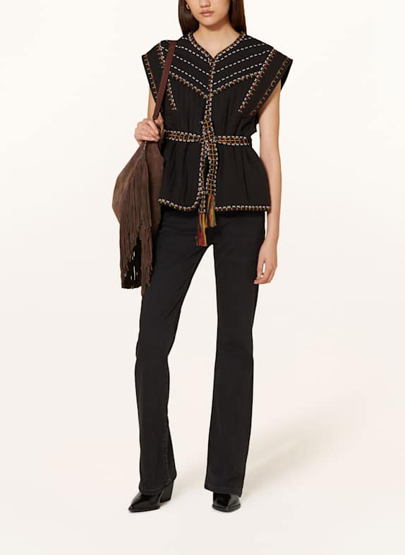 ba&sh Steppweste CLEVIE SCHWARZ