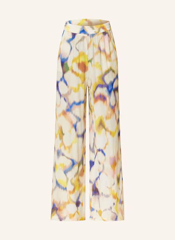 ba&sh Marlenehose FIPAN aus Musselin BLAU/ ECRU/ GELB