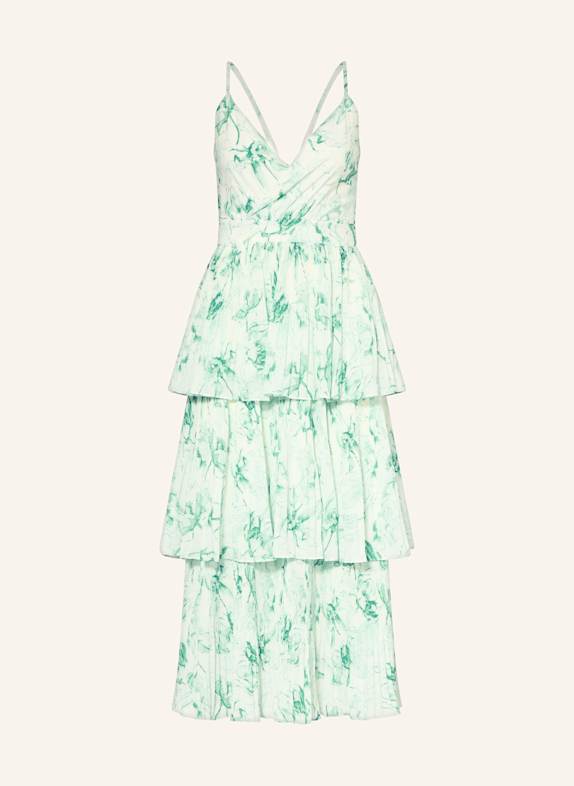 maje Kleid mit Volants WEISS/ GRÜN