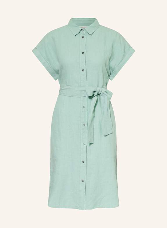 Marc O'Polo Hemdblusenkleid aus Leinen TÜRKIS
