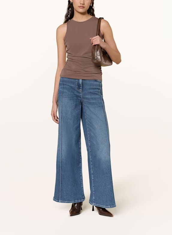 REISS Wide Leg Jeans HEATHER 31 MID BLUE