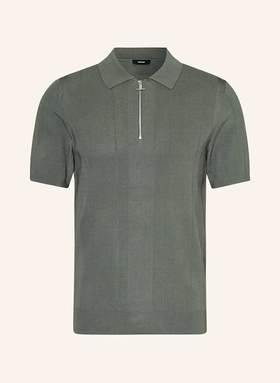 REISS Strick-Poloshirt BART DUNKELGRÜN
