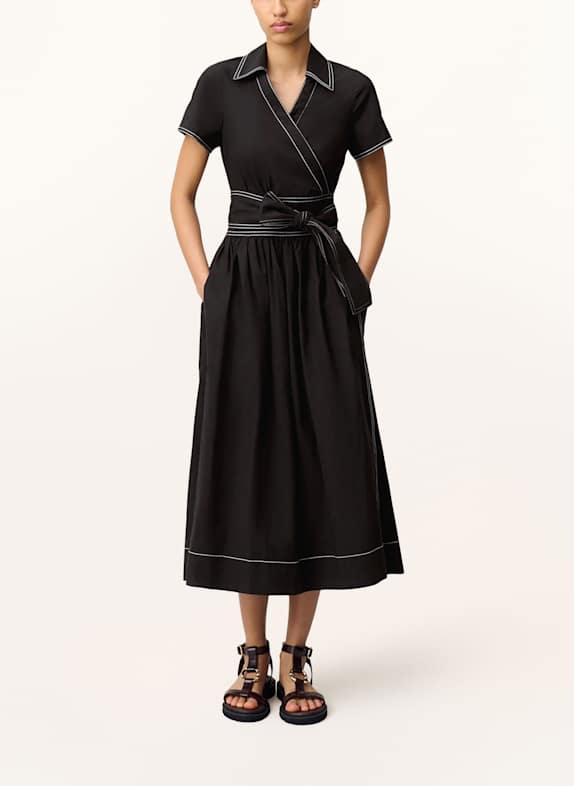 CLAUDIE PIERLOT Wickelkleid SCHWARZ