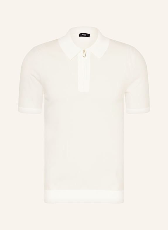 REISS Strick-Poloshirt BERKLEY WEISS